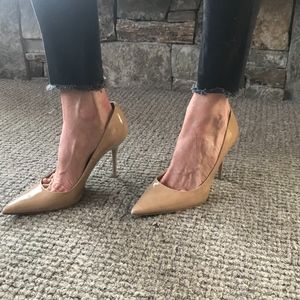 Jimmy Choo Nude Patent Pumps 38